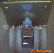 供应 大底板尼龙活动脚轮 橡胶脚轮 双轮 万向双轮