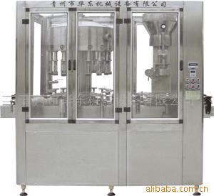 灌装压塞联体机 全自动三合一灌装机 冲瓶灌装压塞连体机