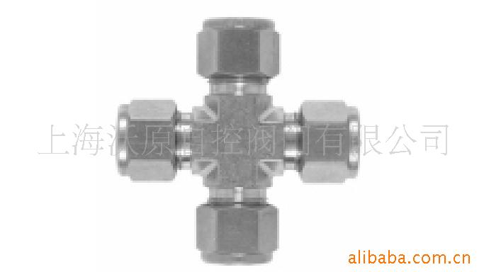 上海厂家供应CU系列四通管卡套接头