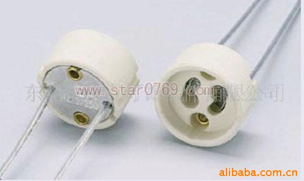 批发灯具配件GZ10  GU10陶瓷灯头灯座H4P|ru