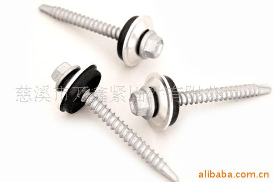 供应六角华司头钻尾螺丝外六角自攻螺钉非标紧固螺帽镀锌镀锌防锈