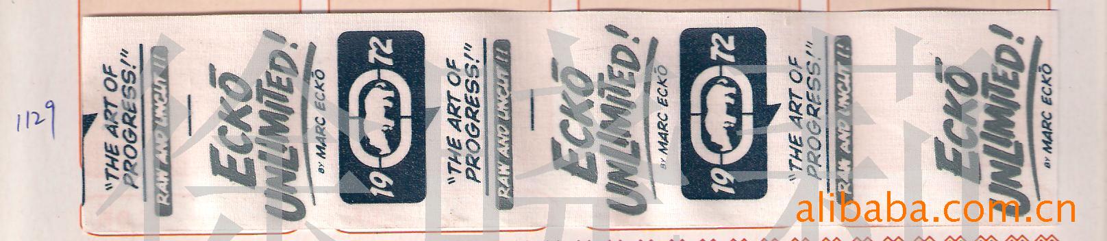 批发品牌LOGO全棉印刷织带批发印刷涤纶多色商标字母设计服装织带