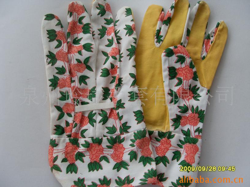 厂家批发销售LL28印花点塑工作防护手套