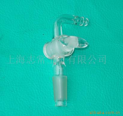 玻璃节门90度抽气接头玻璃仪器