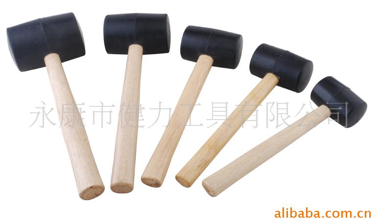 供应美式黑色木柄橡胶锤