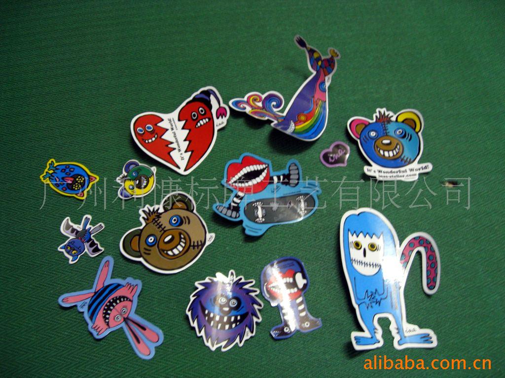 广州不干胶玩具贴花,,PVC贴纸,合成纸不干胶贴，可移不干胶贴