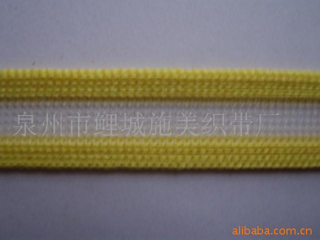 福建织带厂家直销渔丝带、菱形网眼带、竹节织带