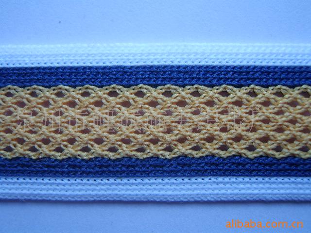 福建织带厂家直销提花网眼带、提花单面带、七彩单面带