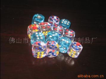 16mm transparent fillet colour Acrylic dice Dice Rejection child