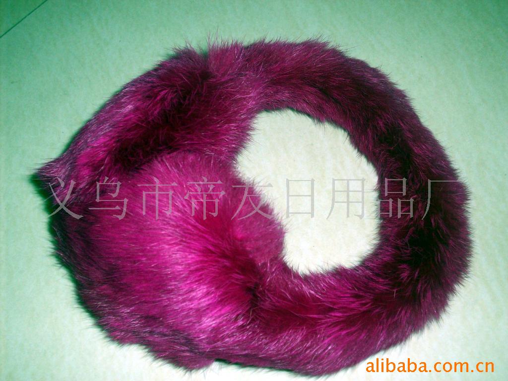 厂家供应各种新款兔毛耳套、优质狐狸毛耳套、高档皮草耳套(图)