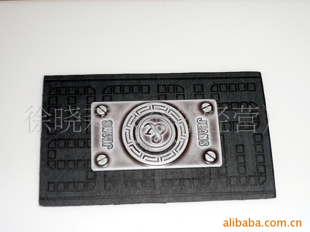 【永立】跨境热销批发真皮皮标PU压印logo设计皮标