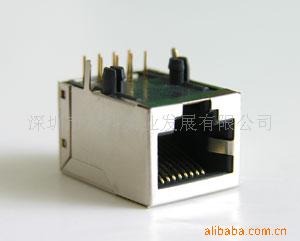 RJ45带屏蔽网络插座，5921通讯插座脚后3.05