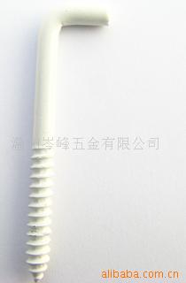 吊挂物品喷塑直角钩 家用小五金用品碳钢钩子 家具用紧固件螺钉