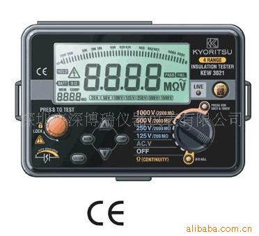 供应日本共立KYORITSU 3021/3022数字式绝缘/导通测试仪