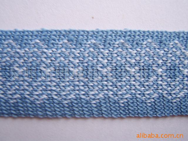 福建织带厂家直销提花单面带、单面带、菱形银丝网眼带