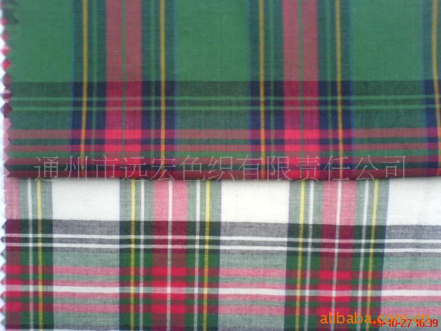 供应巴厘纱色织布 色织格布面料 格子布 时装面料