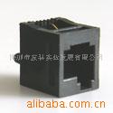 52系列6P4C偏口插座，RJ11立式歪口插座
