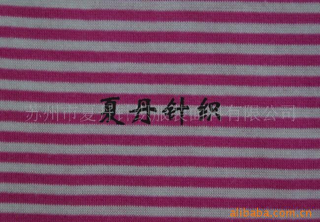 兰精人棉彩条汗布供应(图)，色织大小循环平纹R人棉单面染色
