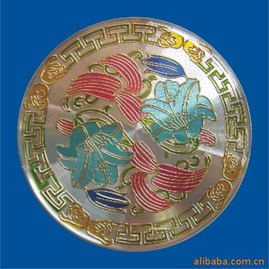 供应浮雕金箔纸银箔纸工艺保温口杯盖商标贴片化妆镜标面贴标牌