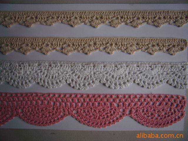 供应花边 手钩花边 毛线花边 花边衣领 领边 手钩花