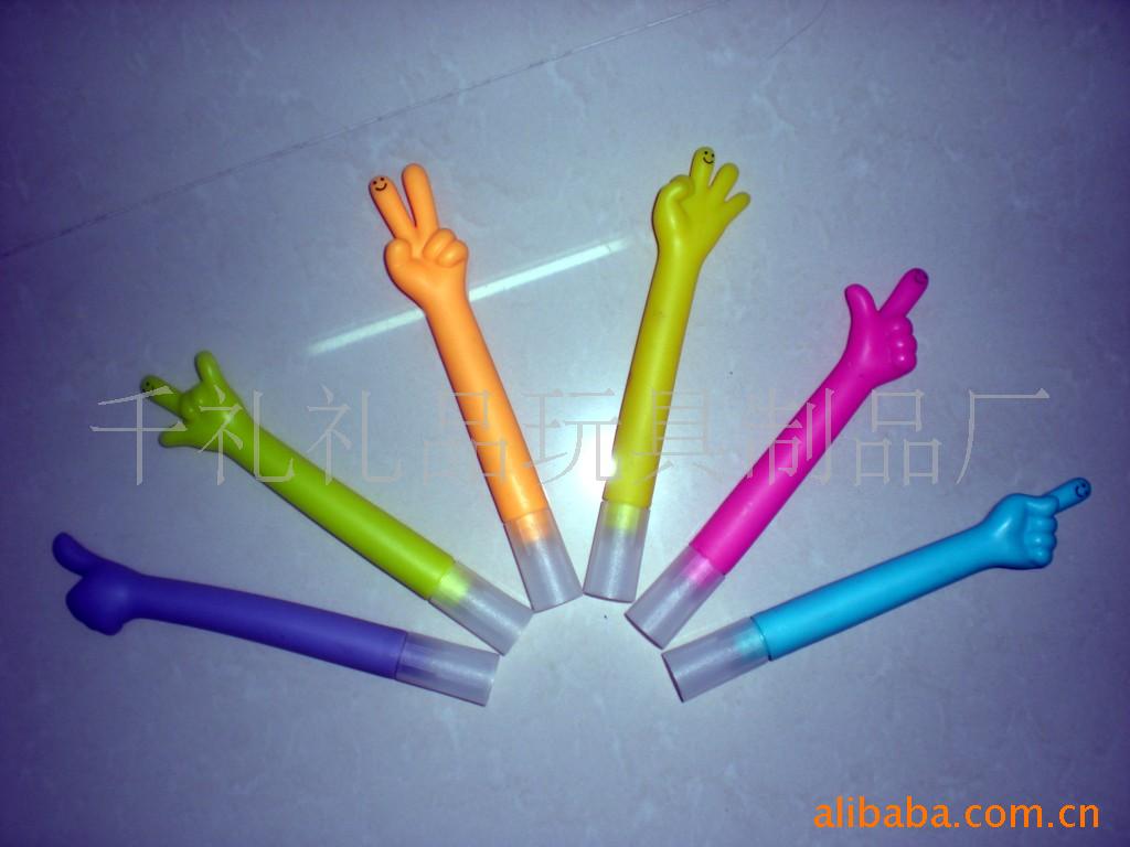 定款式搪胶手势笔 加印LOGO 硅胶广告手指笔