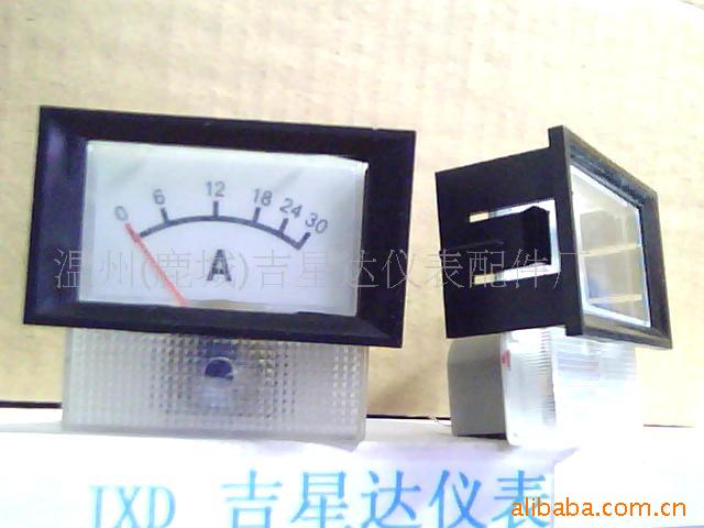 供应带卡框指针电压表91C16黑色边框电流表开孔24*43MM框