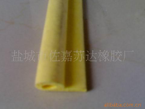 烘箱硅胶海绵条 黄色9字条 茶叶烘干设备耐温发泡密封条