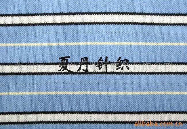 棉彩条单珠地网眼供应(图)，精梳棉，PIMA棉，长绒棉，调线汗布