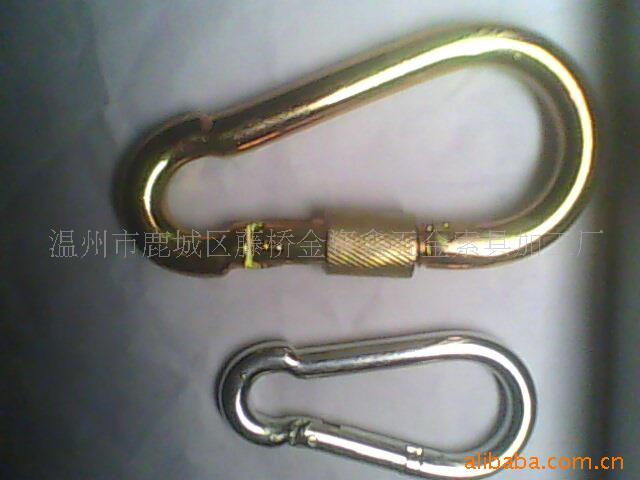 供应 浙江 温州 彩色 弹簧钩 带螺母(图)