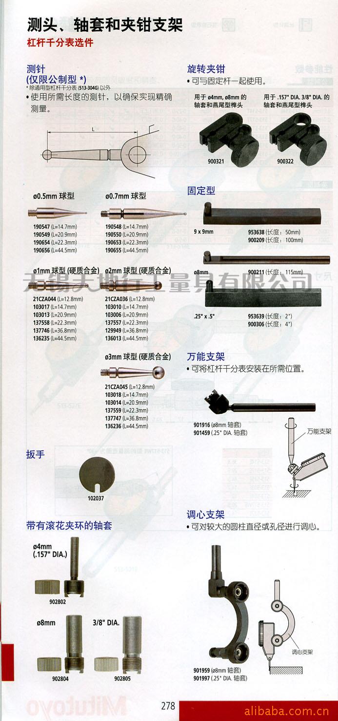 三丰量具_硬质合金测针(图) 136013