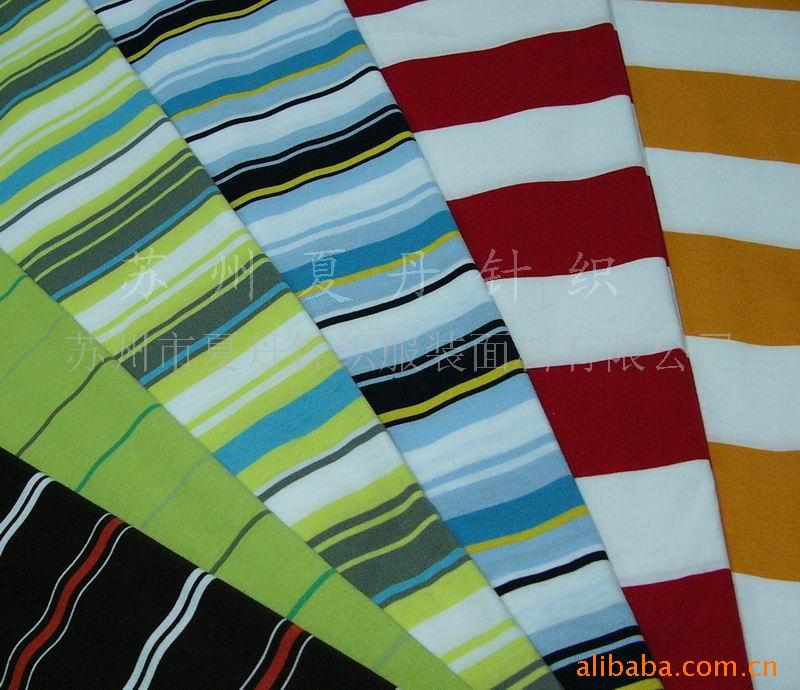 供应T/C大循环汗布(图)，彩条，色织，混纺