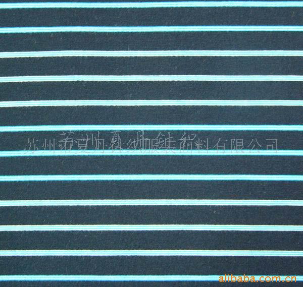 供应丝光棉彩条大循环汗布(图)，液氨PIMA棉精梳棉长绒棉调线平纹