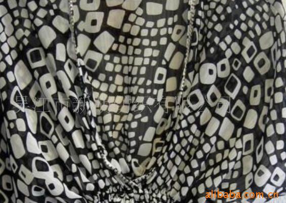 供应圆斑点印花雪纺 印花乔其纱乔其绉雪纺绉