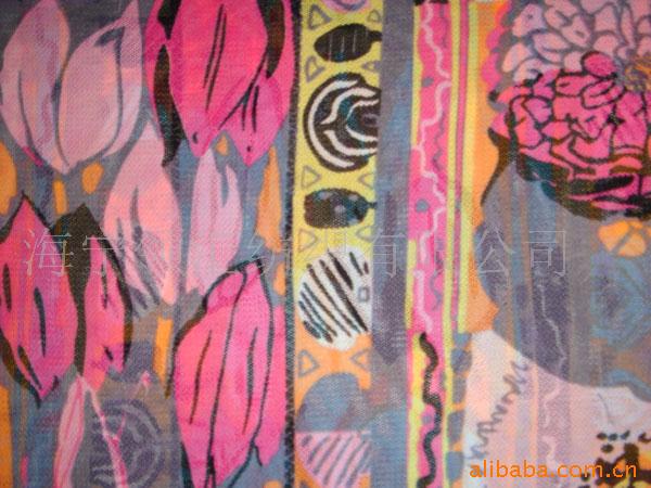 供应印花网布涤纶 锦纶 氨纶针织面料