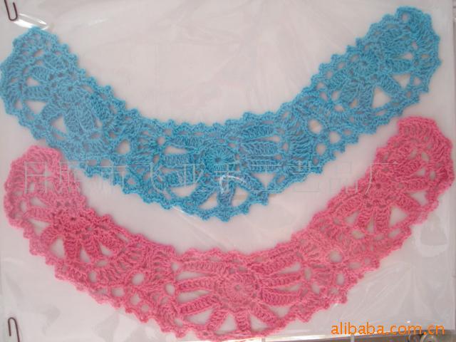 供应手钩花.手钩花边.手钩衣领.棉线衣领。款式新品种全可定做