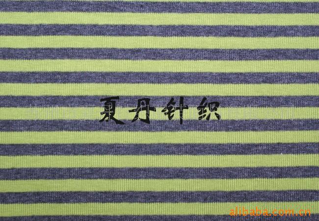 棉氨彩条1*1罗纹供应(图)，精梳棉，长绒棉，PIMA棉，弹力罗纹