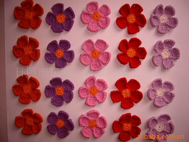 供应手钩花 手工花  手勾花 钩针花 手工钩花 手摇花