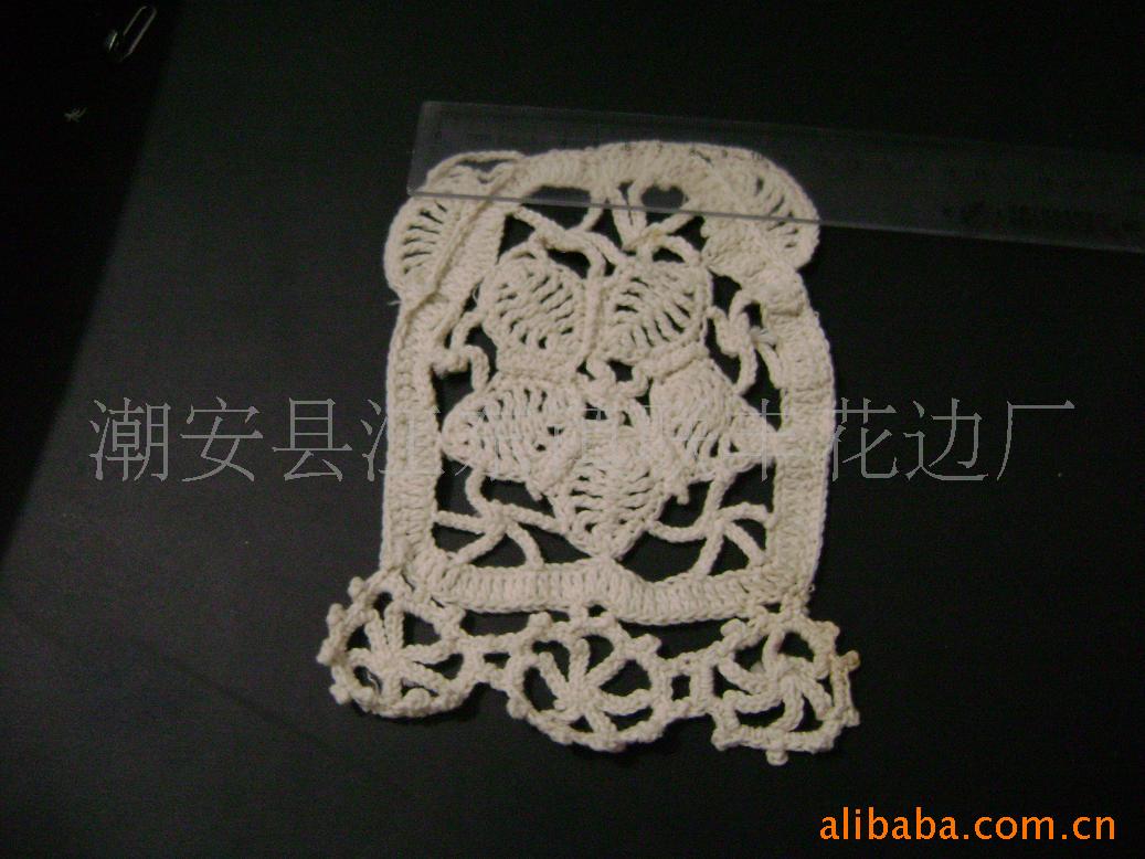 供应全棉，手勾花边领花/手摇花边/中国结