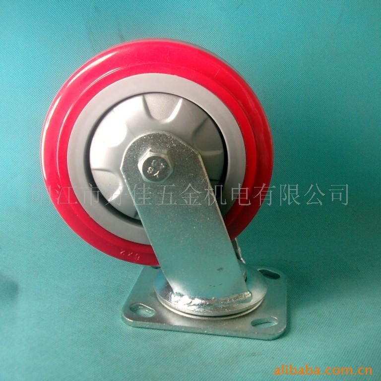 工厂直供6寸重型PU万向脚轮