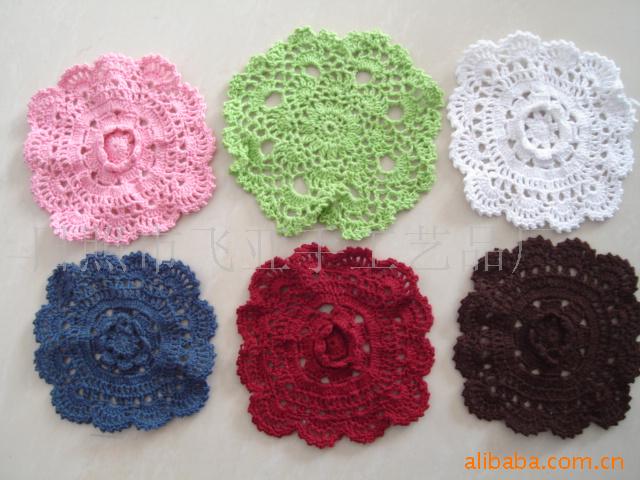 供应手钩花.手勾花．手工花.手工钩编花款式新。品种全