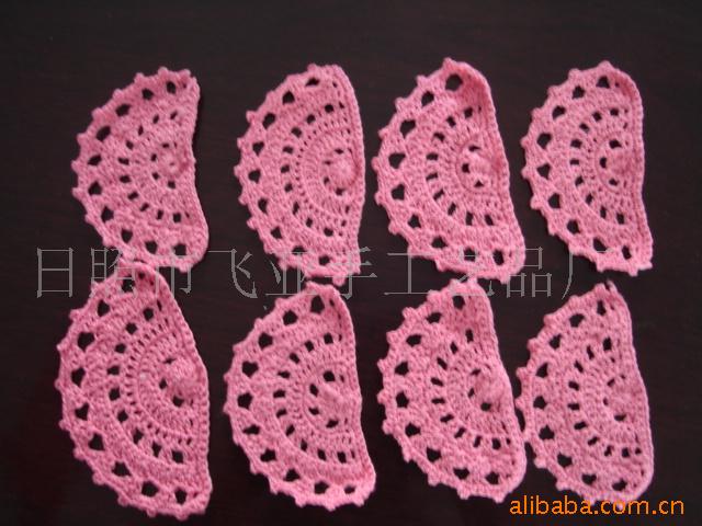 供应手钩花.手勾花．手工花.服装辅料．钩编加工款式新。品种全