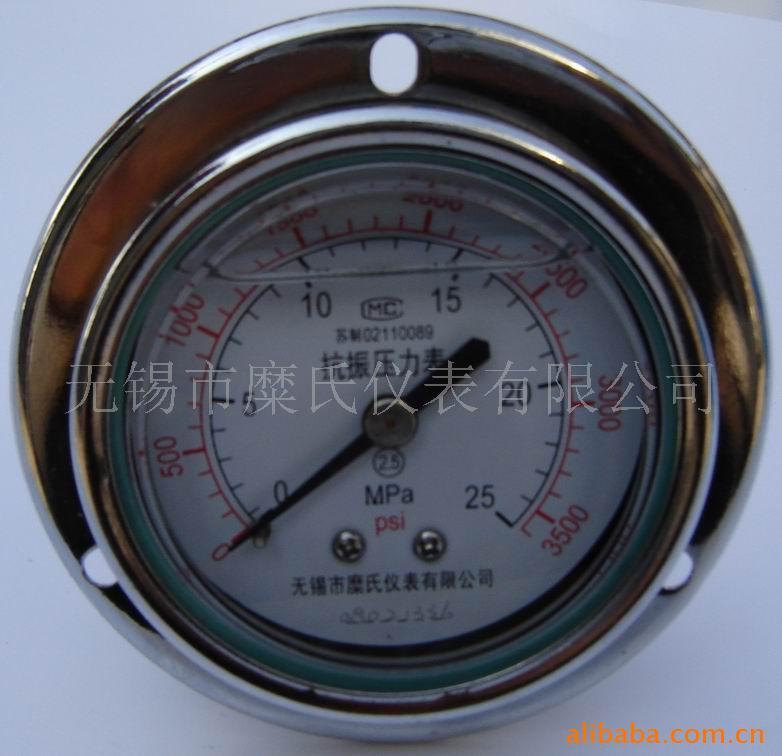 YN60ZT轴向带边耐震压力表