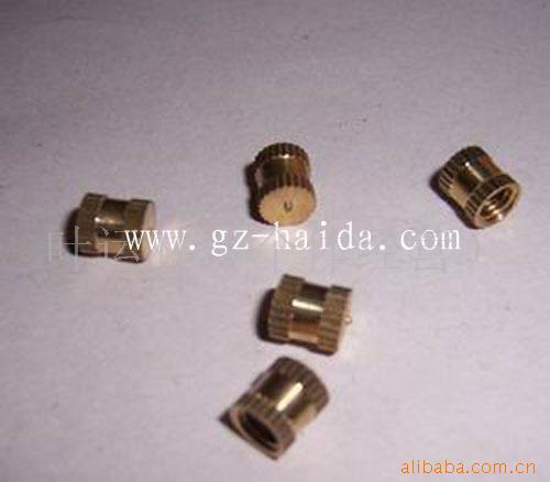 盲孔M3*4*4.2铜花母 直纹注塑铜螺母 一边不通注塑专用螺帽