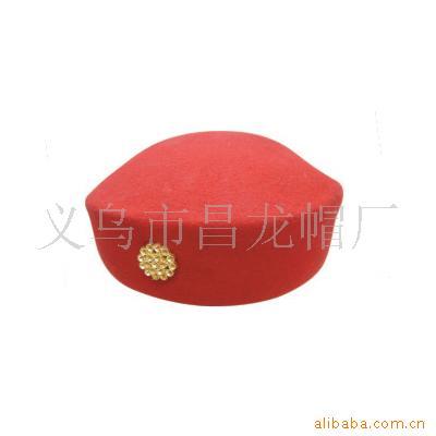 厂家直销供应红色空姐帽、呢帽，时尚帽，休闲帽|ms