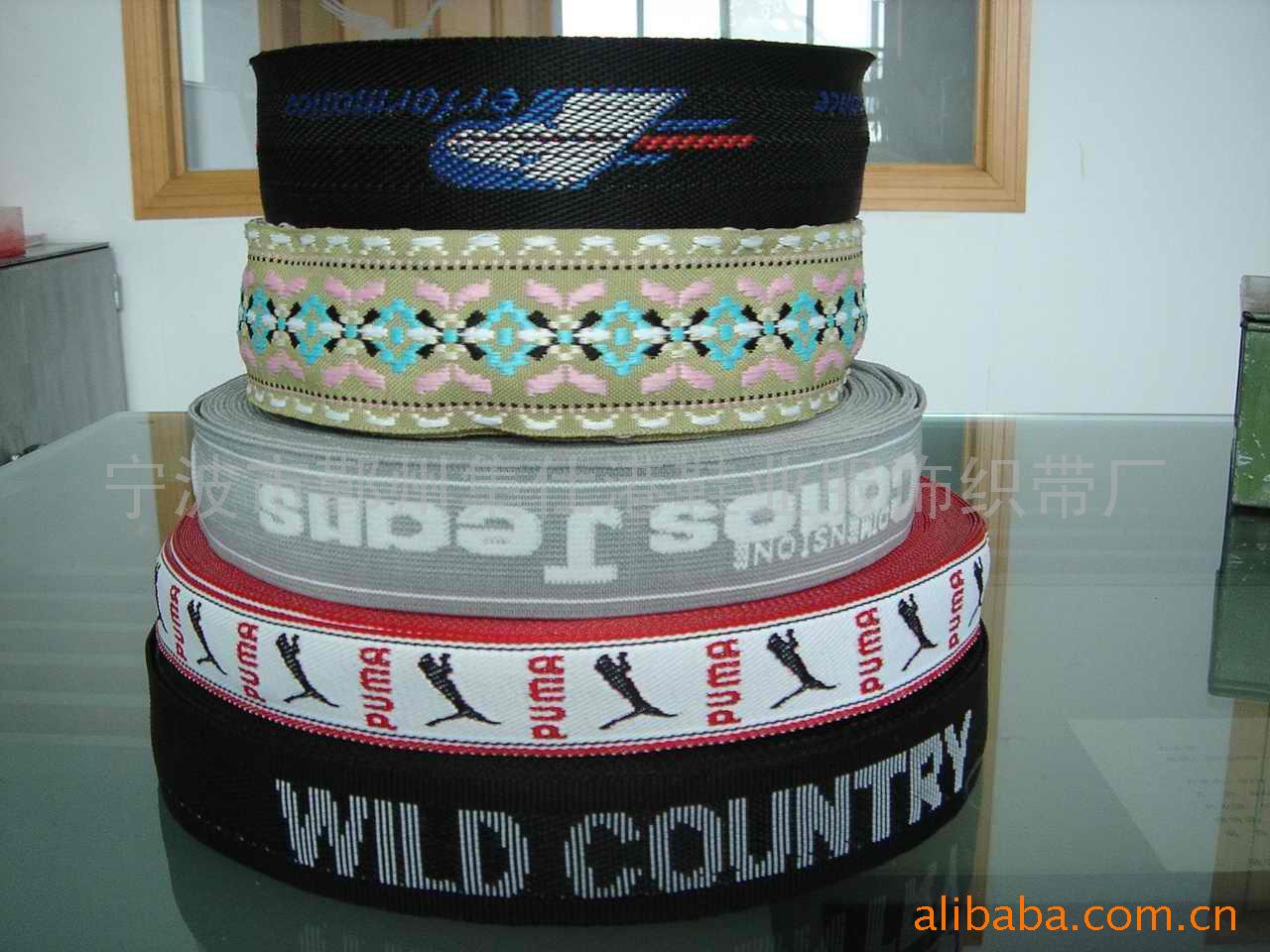 厂家供应电脑提花织带 厂牌挂绳手机壳挂绳绣字带图案织带