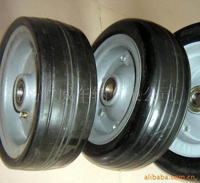 10*3寸橡胶实心轮 9*3寸实心轮，胶粉轮 园林机械轮