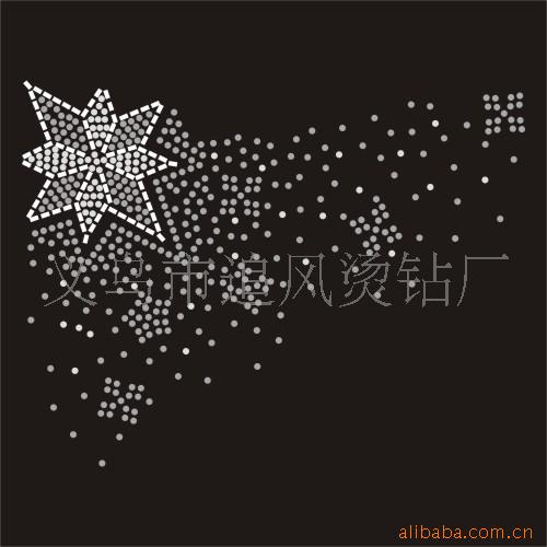 厂家直销 亮钻靠枕烫钻 烫片图案 服装领口烫钻图案 牢度亮度好