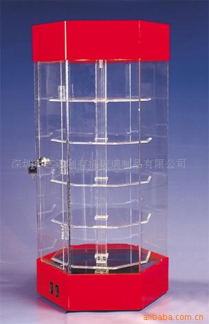 供应有机玻璃旋转展示柜,有机玻璃展示架 压克力托架