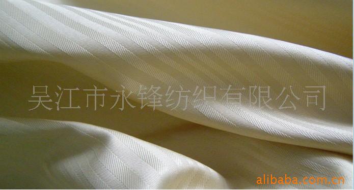 供应里料宽窄竖条子提花春亚纺面料