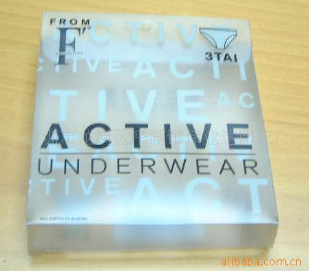 供应磨沙PP内衣盒、日用品包装盒子、印刷胶盒